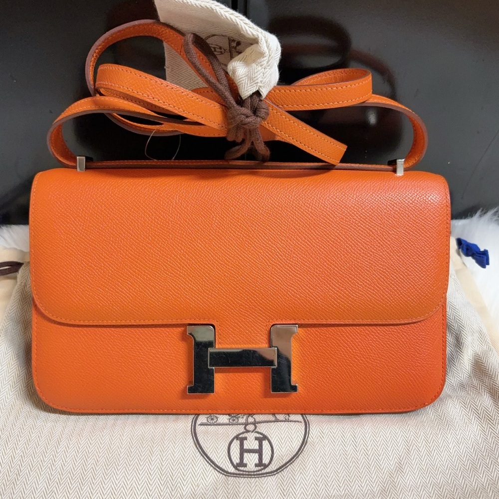 Hermès Constance Elan Orange Crossbody Epsom